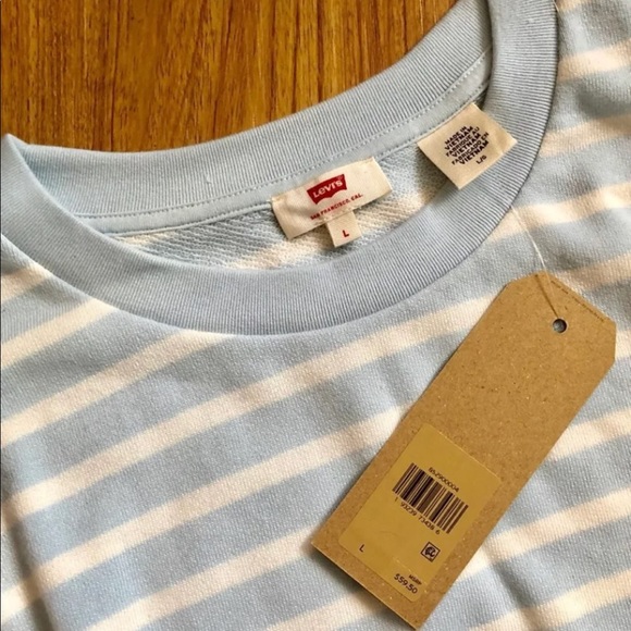 NWT Levi’s Cropped Smocked Sweater Large $60.00 - Picture 11 of 12